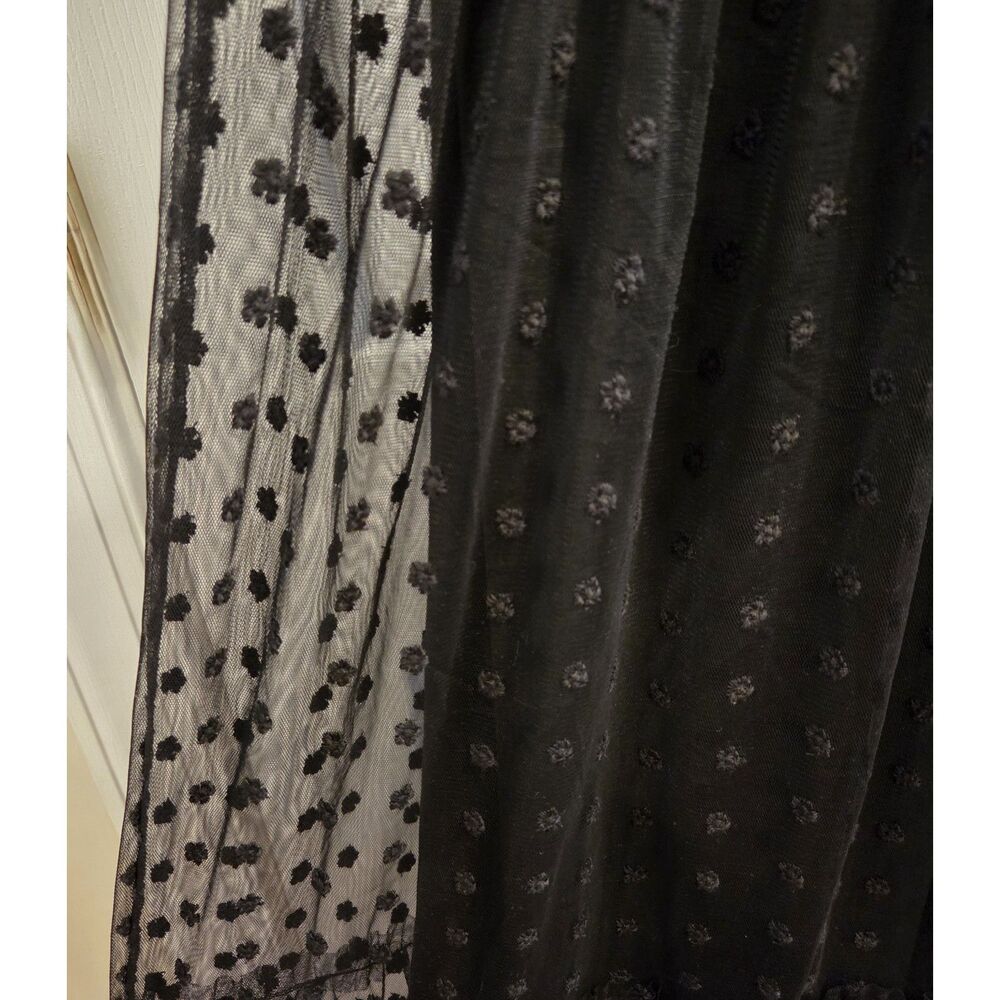 Tuckernuck Black Onyx Giselle Gown Size Small Floral Tulle Embroidery Elegant - Picture 5 of 9
